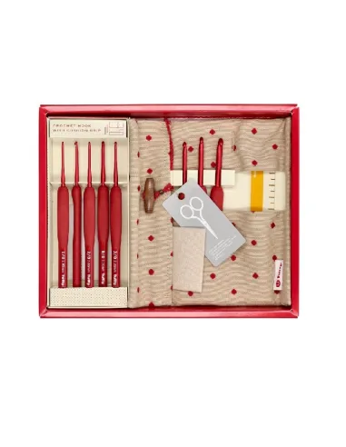 Set Estuche 8 Ganchillos Tulip Etimo Red