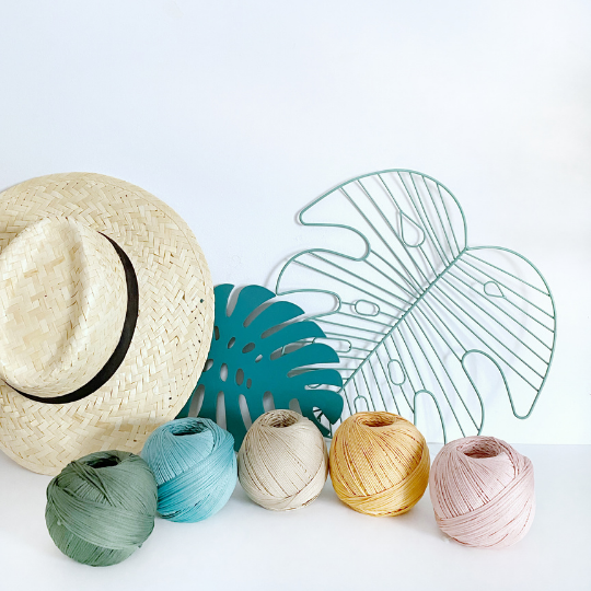 Gama de colores del hilo summer loop para tejer ropa de baño