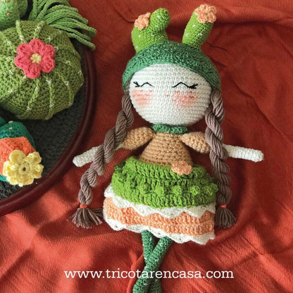 Revista Amigurumis Muñecas Nº 1 Muñeca Cactus