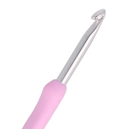 Ganchillo Tulip Etimo Rosa Softgrip detalle punta