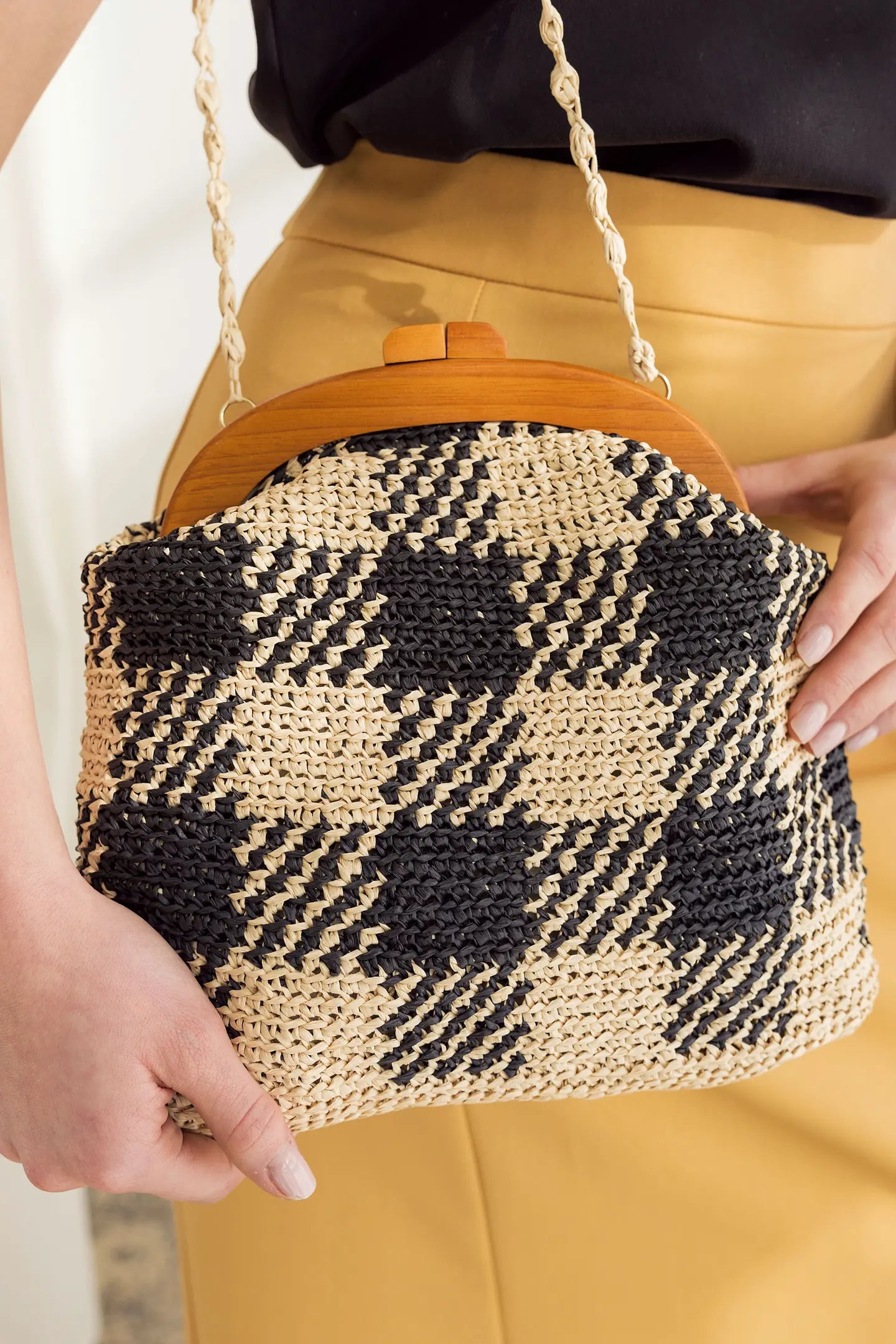 Kit Bolso Vichy Eco Vita Raffia Ganchillo